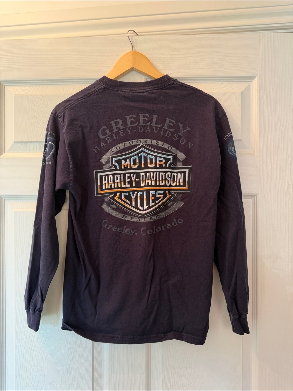 Harley-Davidson Navy Long Sleeve Flame Logo Tee